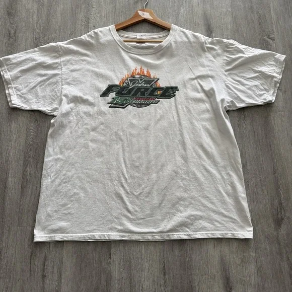 Vintage John Force 15X Funny Car Champion Shirt Mens 2XL White NHRA Graphic T - Picture 2 of 8